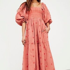 FREE PEOPLE Dahlia Embroidered Maxi Dress